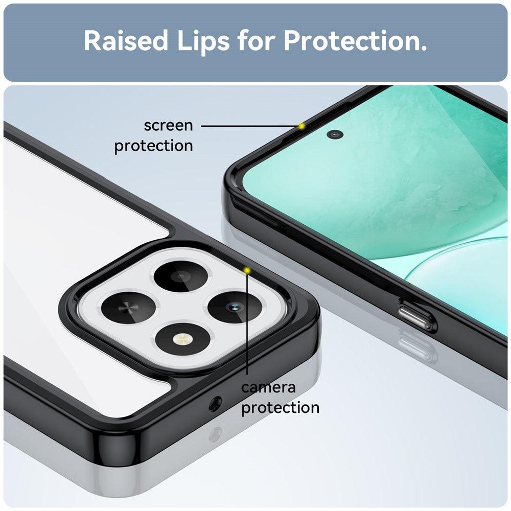 Honor X6c 4G Transparente Handyhülle – Stoßfeste Rückseite, aus TPU & Acryl