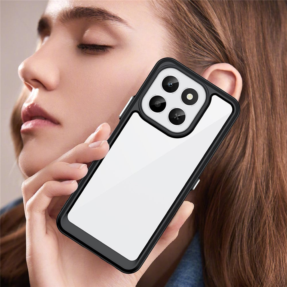 Honor X6c 4G Transparente Handyhülle – Stoßfeste Rückseite, aus TPU & Acryl
