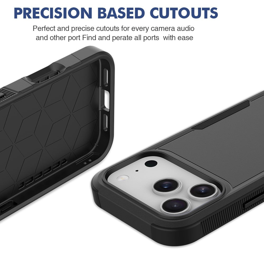 For iPhone 18 Pro / 17 Pro Case 2 in 1 PC + TPU Shockproof Phone Cover
