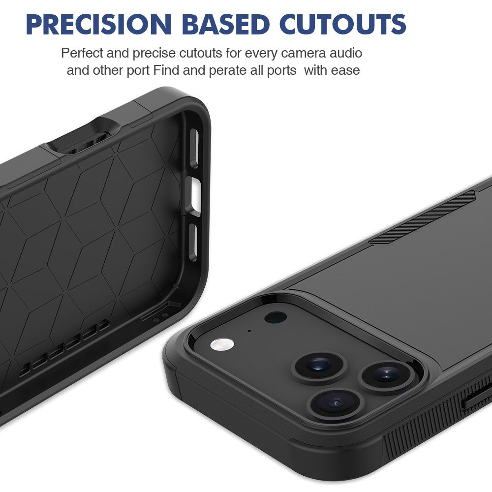 For iPhone 18 Pro Max / 17 Pro Max Case 2 in 1 PC + TPU Shockproof Phone Cover