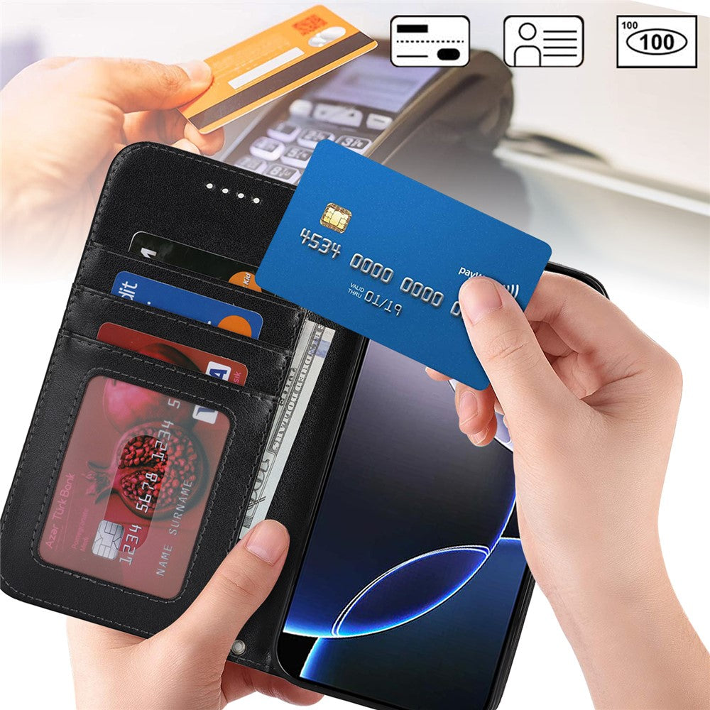 iPhone 16 Pro Max Wallet-Hülle – Mit Musterdruck, Kartenfächer & Riemen