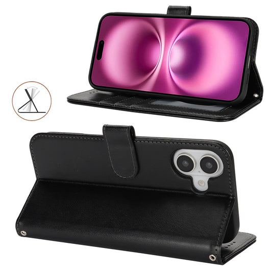 iPhone 16 Plus Wallet-Hülle – Mit Musterdruck, Kartenfächer & Riemen