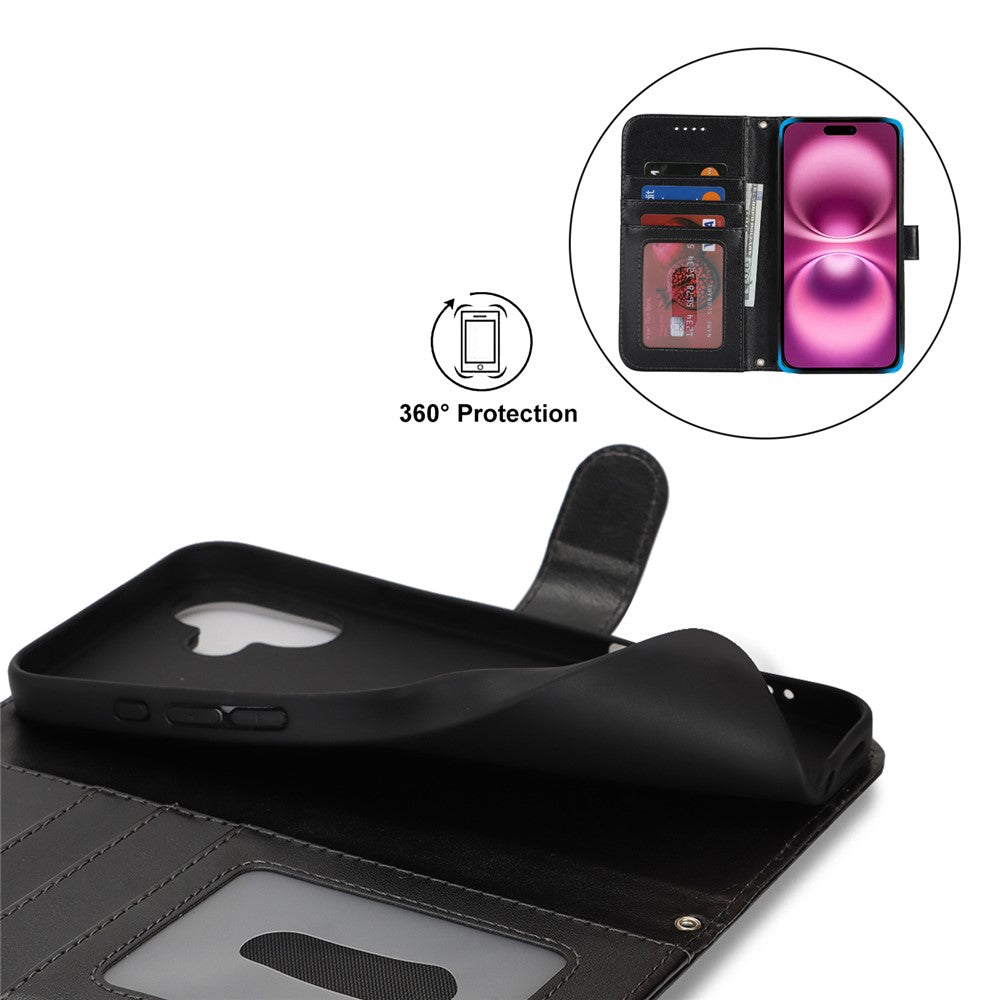 iPhone 16 Plus Wallet-Hülle – Mit Musterdruck, Kartenfächer & Riemen