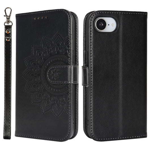 iPhone 16e Wallet-Hülle – Mit Musterdruck, Kartenfächer & Riemen