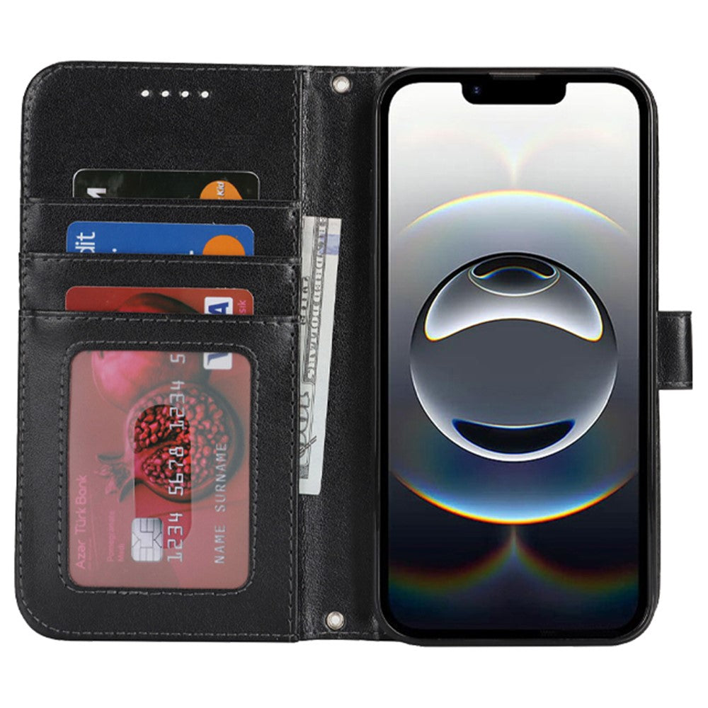 iPhone 16e Wallet-Hülle – Mit Musterdruck, Kartenfächer & Riemen