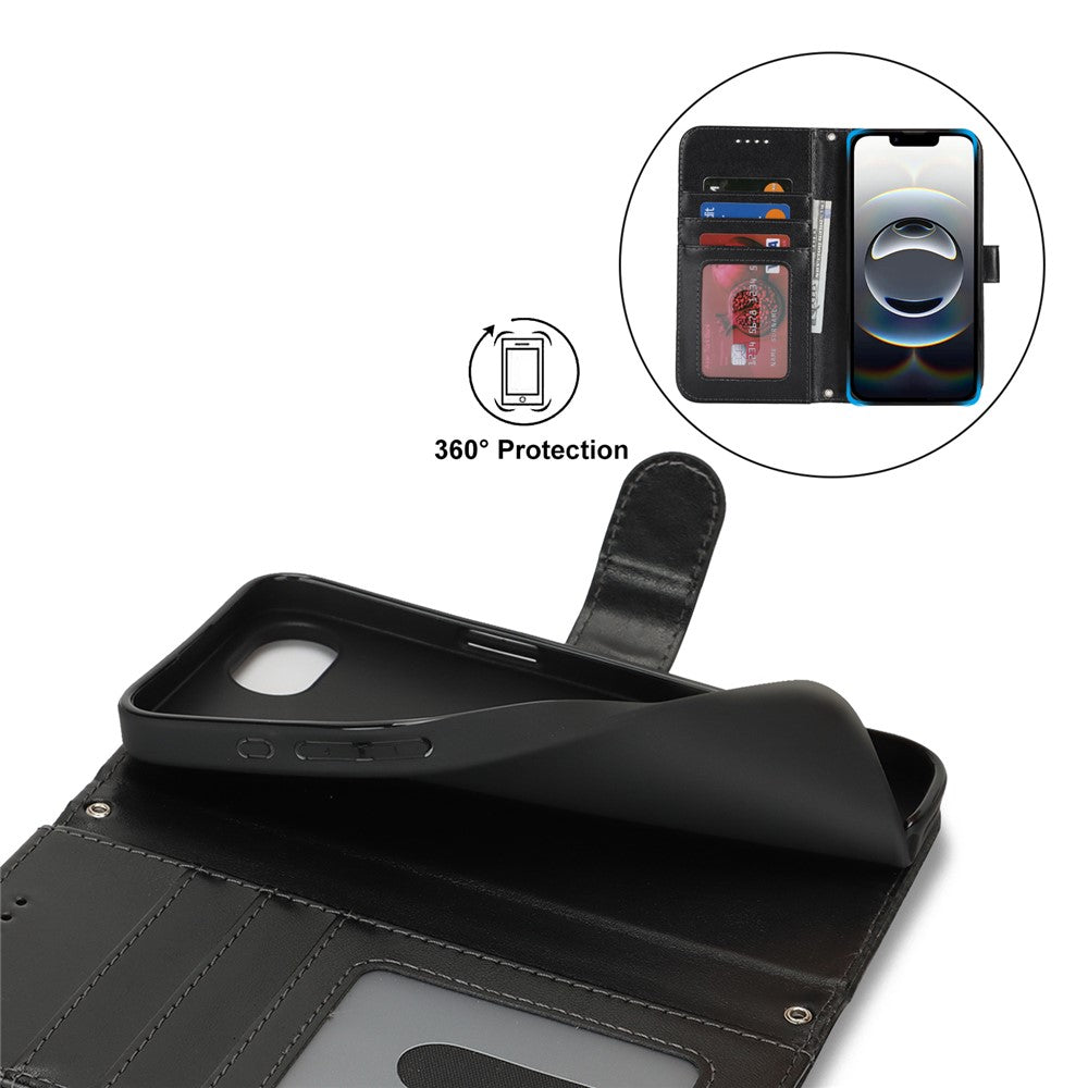 iPhone 16e Wallet-Hülle – Mit Musterdruck, Kartenfächer & Riemen