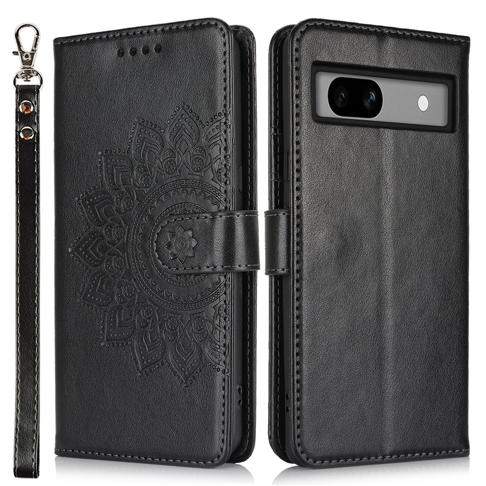 Pixel 7a Wallet-Hülle – Mit Musterdruck, Kartenfächer & Riemen