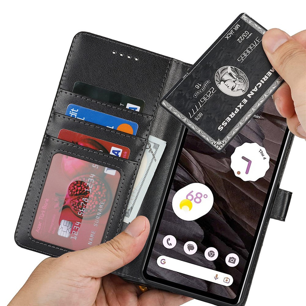Pixel 7a Wallet-Hülle – Mit Musterdruck, Kartenfächer & Riemen