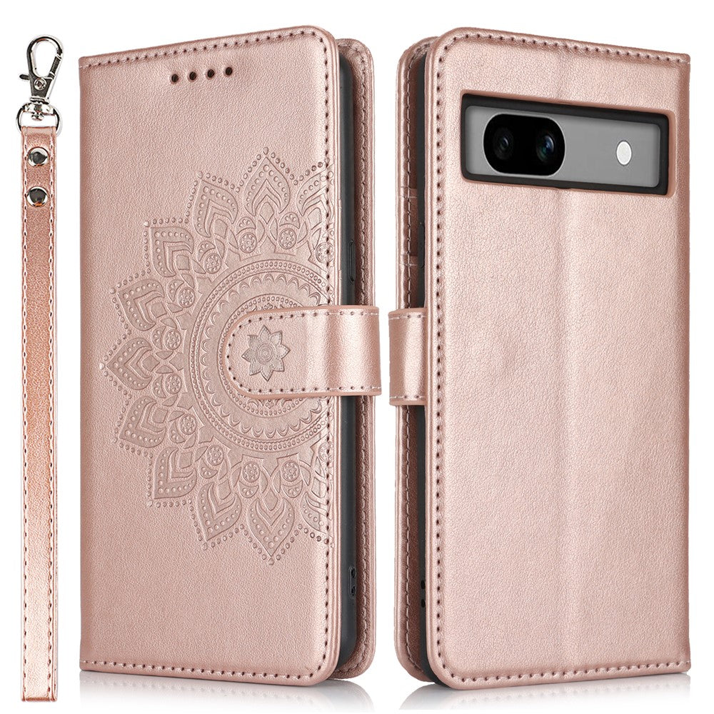 Pixel 7a Wallet-Hülle – Mit Musterdruck, Kartenfächer & Riemen