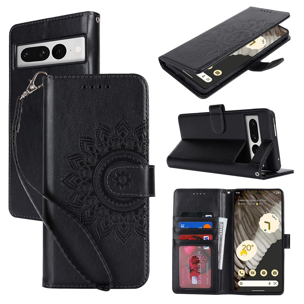 Pixel 7 Pro 5G Wallet-Hülle – Mit Musterdruck, Kartenfächer & Riemen
