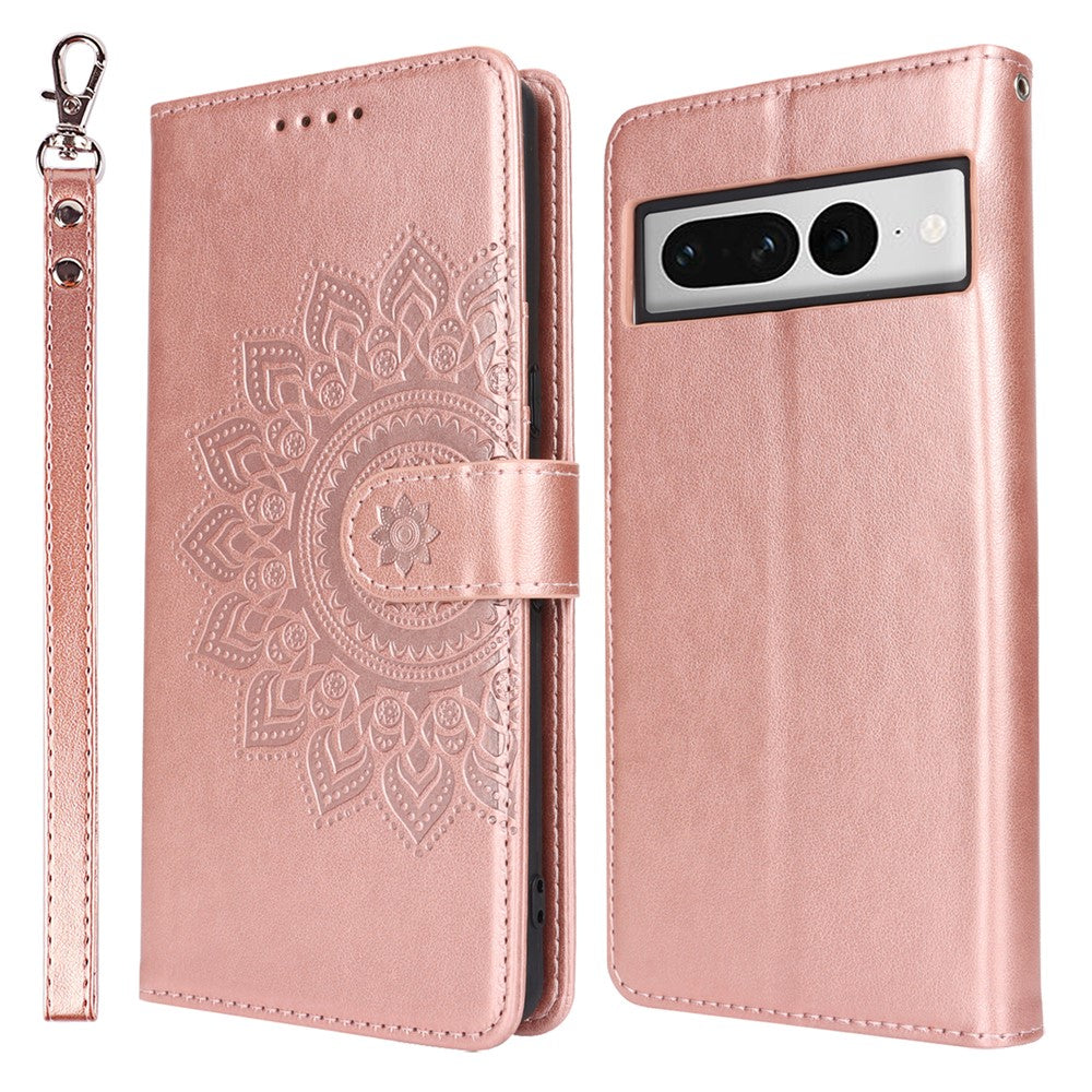 Pixel 7 Pro 5G Wallet-Hülle – Mit Musterdruck, Kartenfächer & Riemen