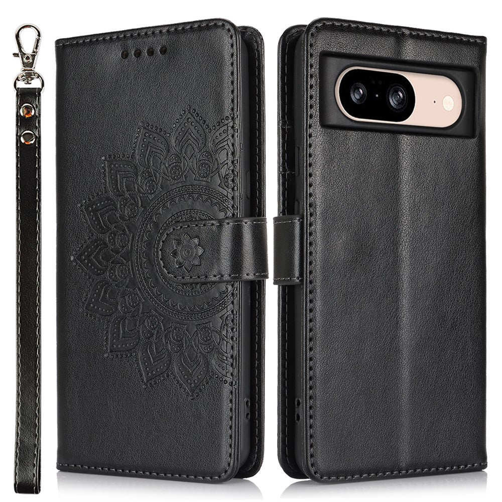 Pixel 8 Wallet-Hülle – Mit Musterdruck, Kartenfächer & Riemen