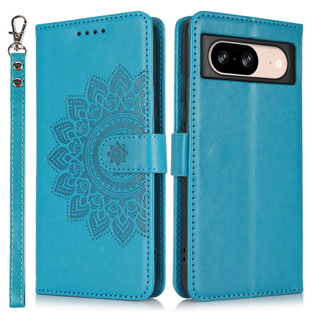 Pixel 8 Wallet-Hülle – Mit Musterdruck, Kartenfächer & Riemen