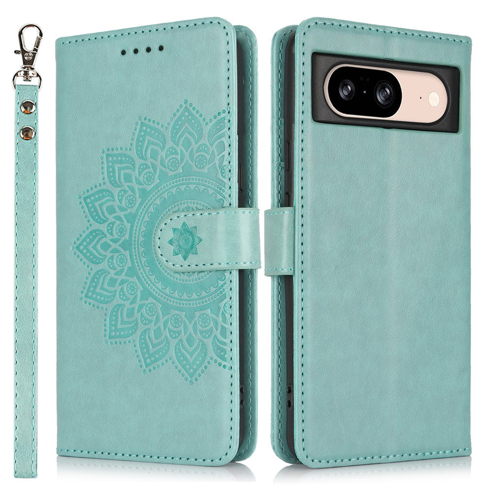 Pixel 8 Wallet-Hülle – Mit Musterdruck, Kartenfächer & Riemen