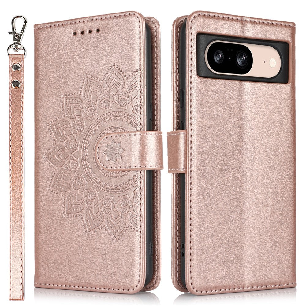 Pixel 8 Wallet-Hülle – Mit Musterdruck, Kartenfächer & Riemen