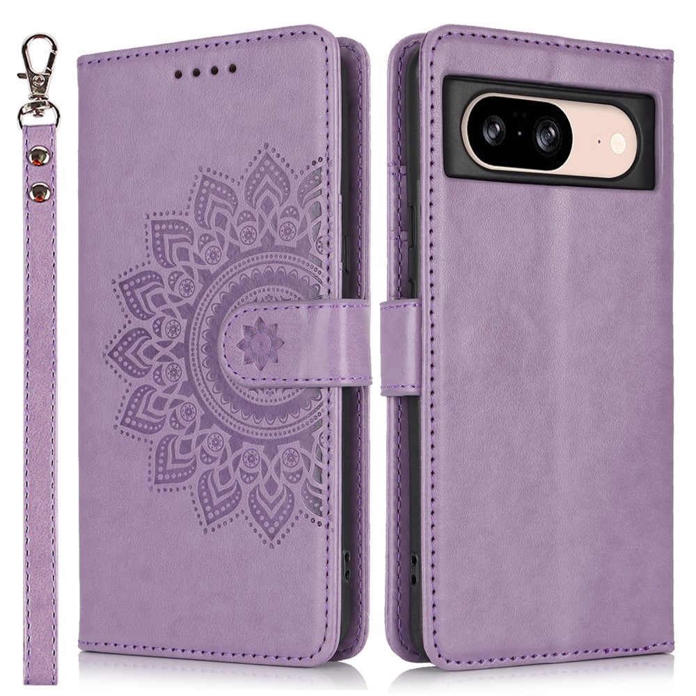 Pixel 8 Wallet-Hülle – Mit Musterdruck, Kartenfächer & Riemen