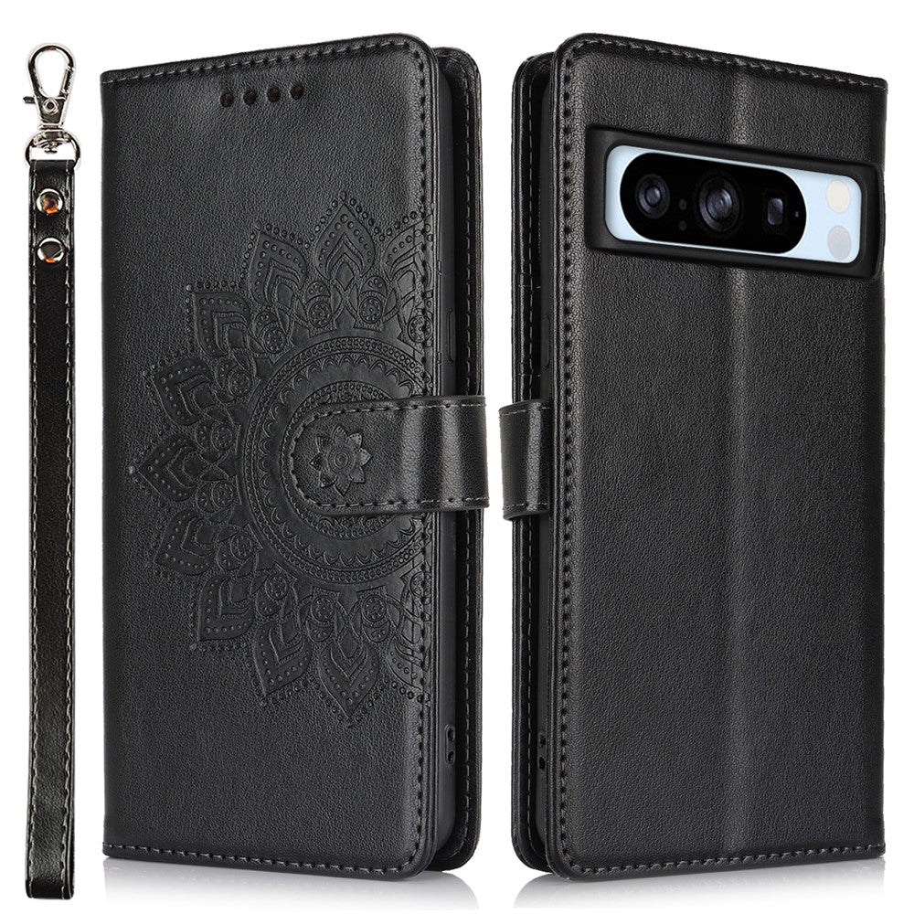 Pixel 8 Pro Wallet-Hülle – Mit Musterdruck, Kartenfächer & Riemen