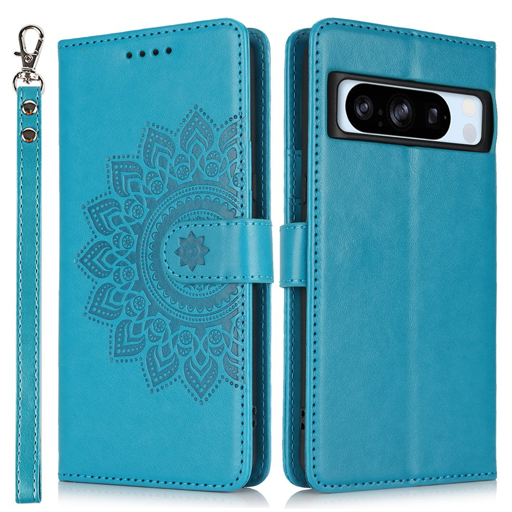 Pixel 8 Pro Wallet-Hülle – Mit Musterdruck, Kartenfächer & Riemen