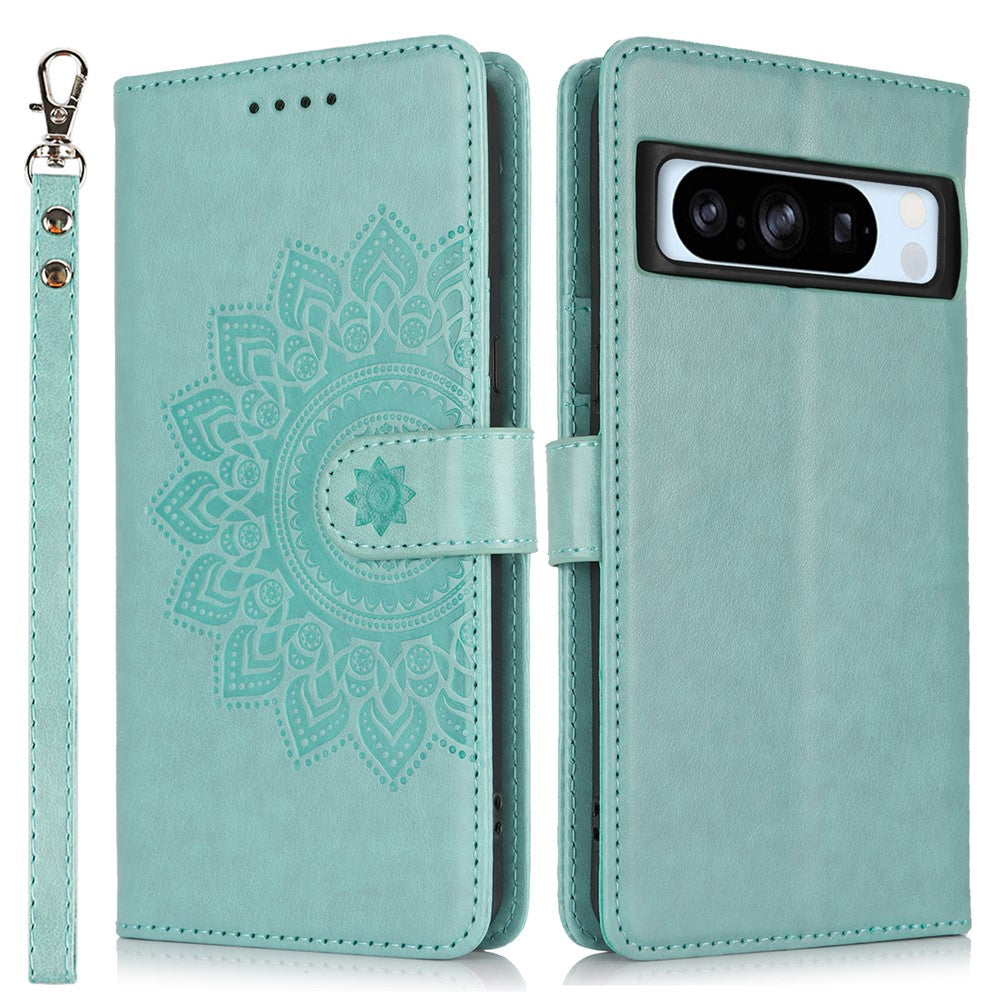 Pixel 8 Pro Wallet-Hülle – Mit Musterdruck, Kartenfächer & Riemen