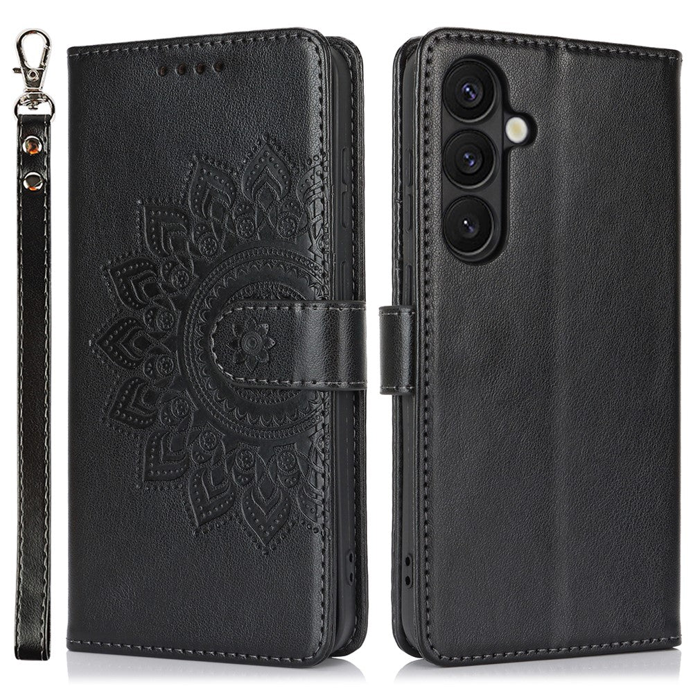 Galaxy S24 Wallet-Hülle – Mit Musterdruck, Kartenfächer & Riemen