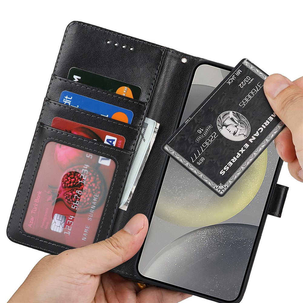 Galaxy S24 Wallet-Hülle – Mit Musterdruck, Kartenfächer & Riemen