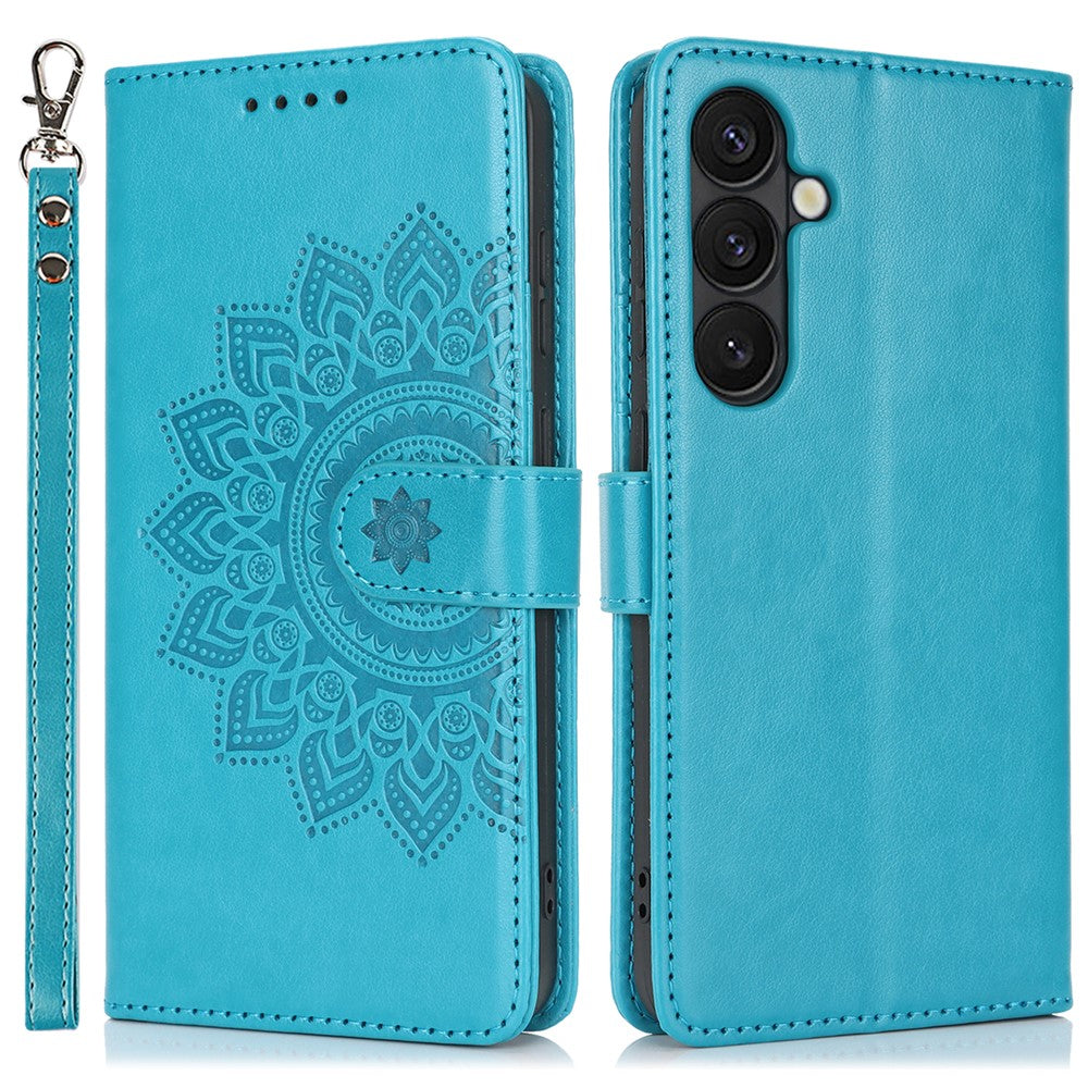 Galaxy S24 Wallet-Hülle – Mit Musterdruck, Kartenfächer & Riemen