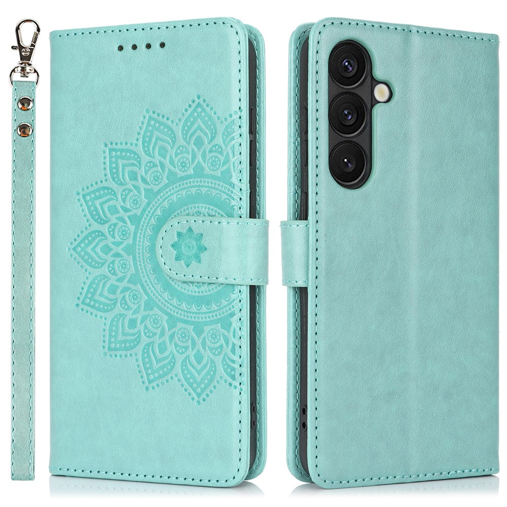 Galaxy S24 Wallet-Hülle – Mit Musterdruck, Kartenfächer & Riemen