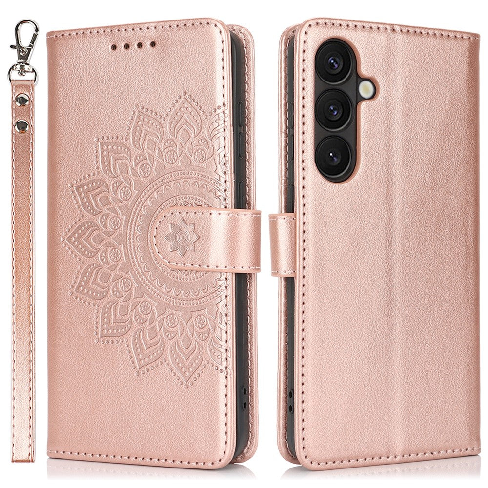 Galaxy S24 Wallet-Hülle – Mit Musterdruck, Kartenfächer & Riemen