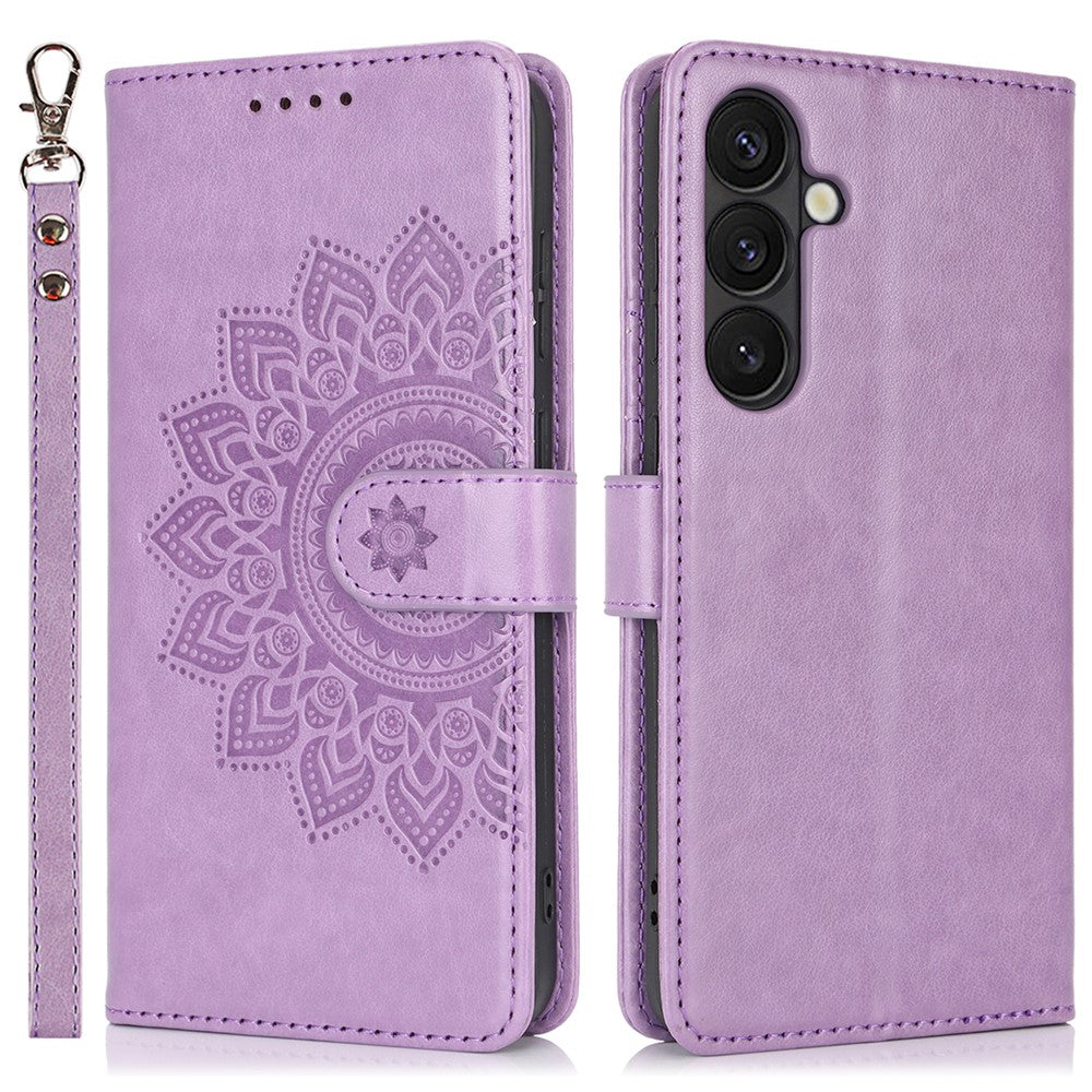 Galaxy S24 Wallet-Hülle – Mit Musterdruck, Kartenfächer & Riemen