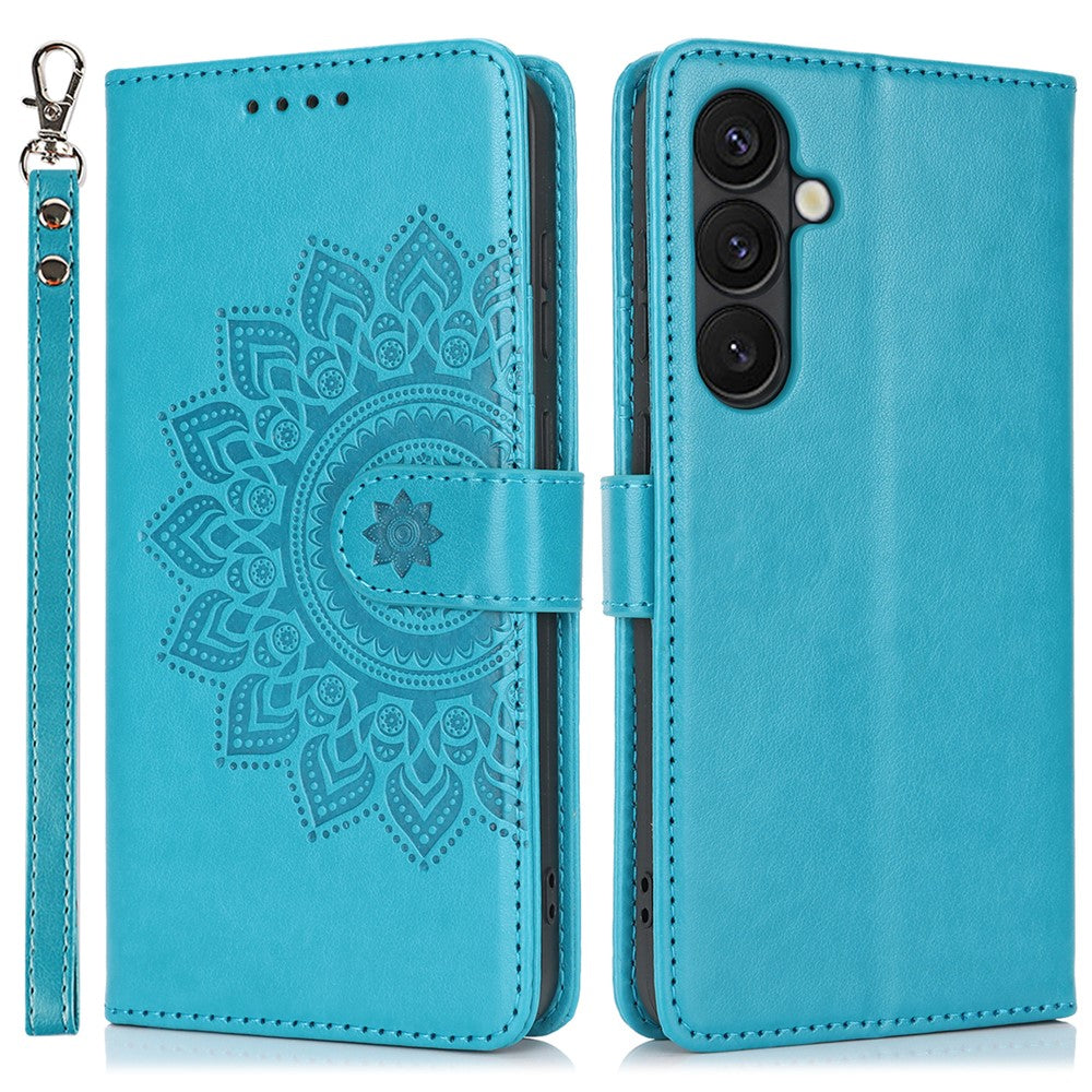 Galaxy S24 Plus Wallet-Hülle – Mit Musterdruck, Kartenfächer & Riemen