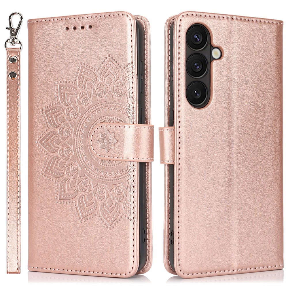 Galaxy S24 Plus Wallet-Hülle – Mit Musterdruck, Kartenfächer & Riemen