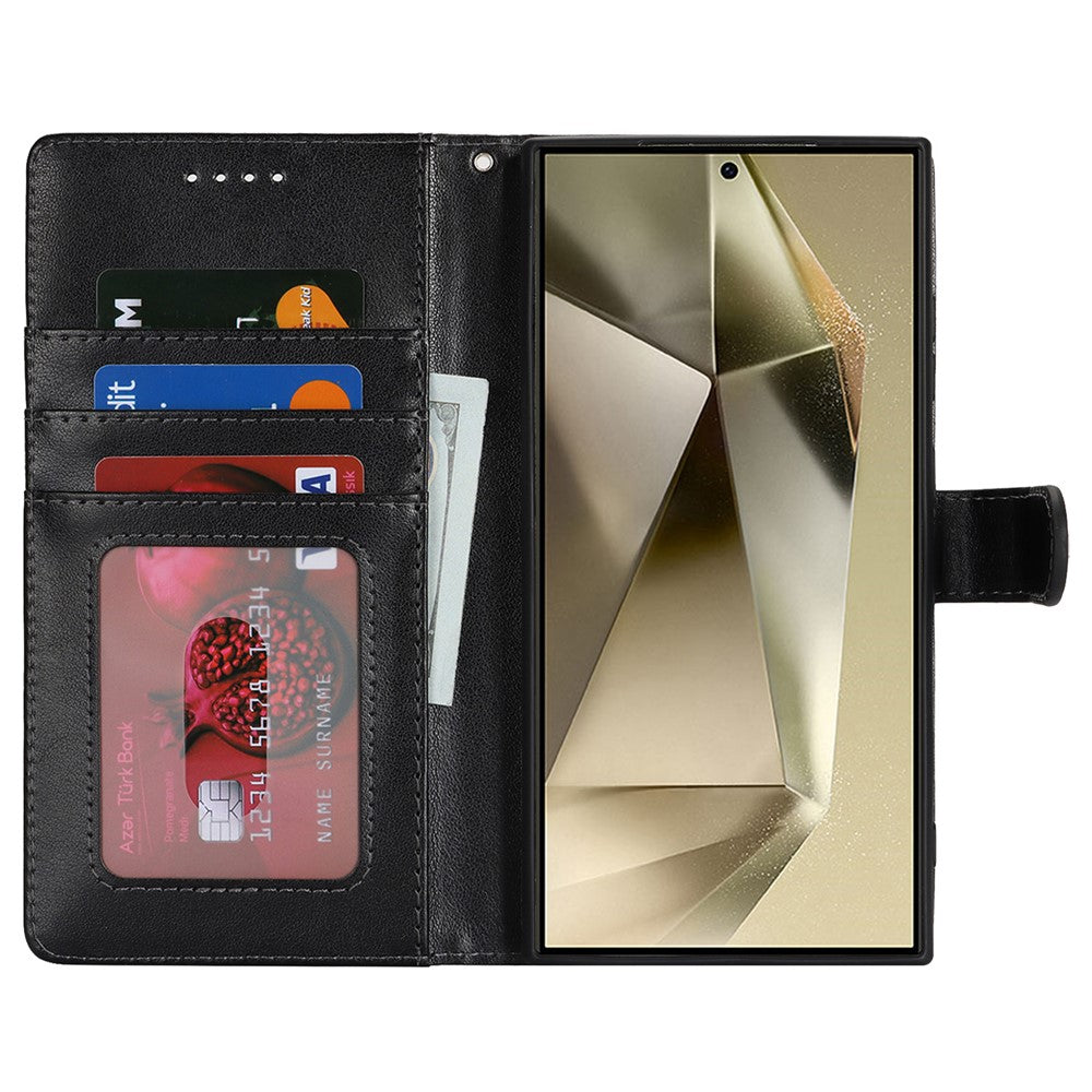 Galaxy S24 Ultra Wallet-Hülle – Mit Musterdruck, Kartenfächer & Riemen