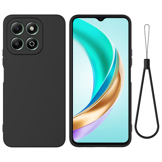 Honor X6c 4G Handyhülle – Flüssige Silikonhülle mit Handschlaufe