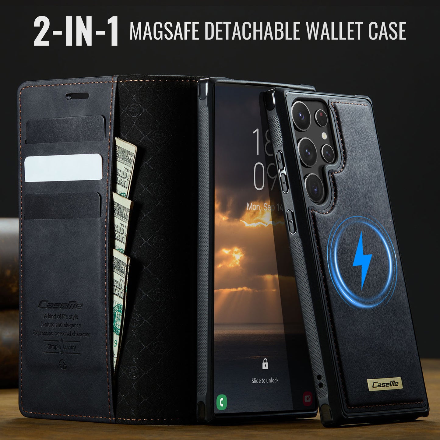 Galaxy S22 Ultra 5G Wallet-Hülle – Kompatibel mit MagSafe mit RFID-Blockierung