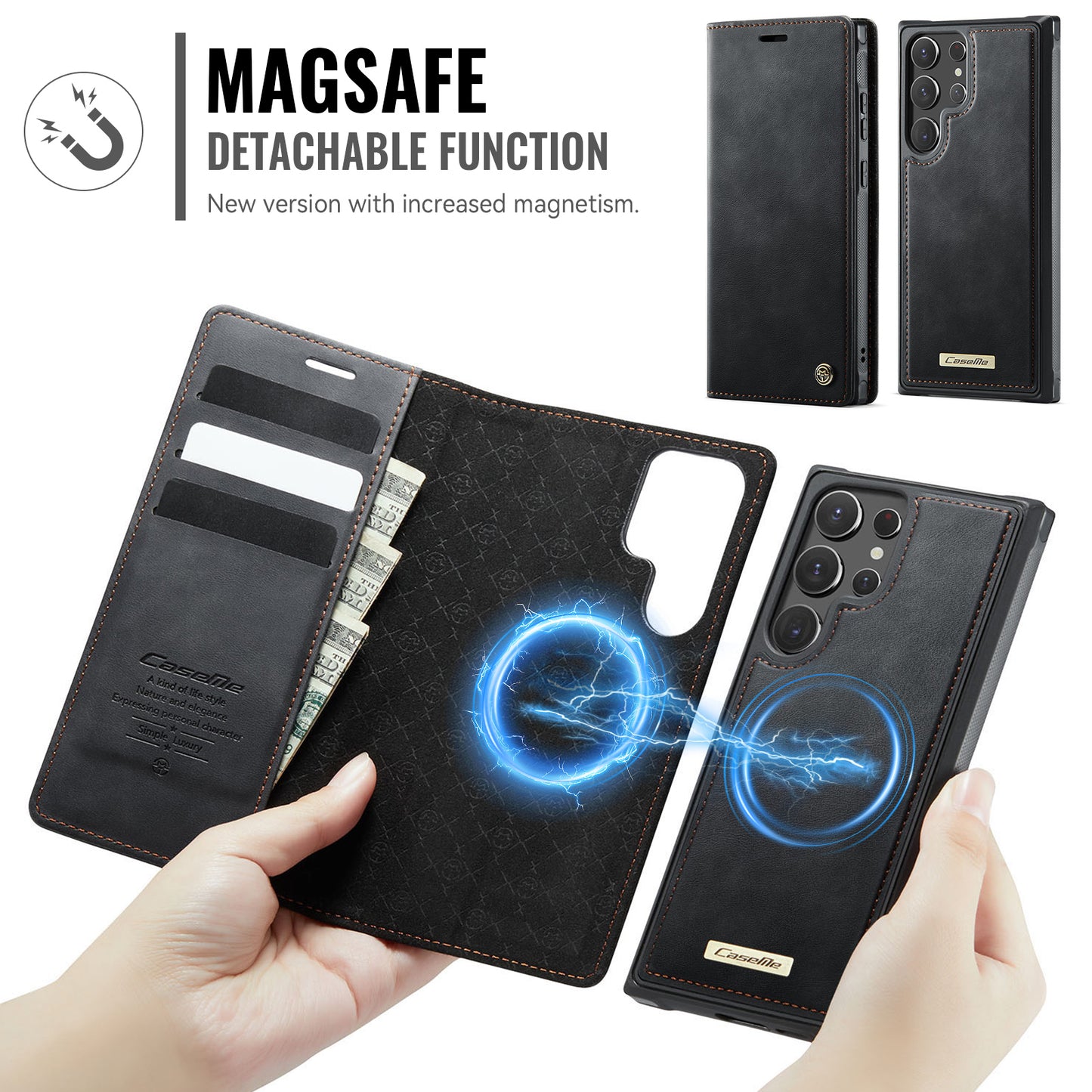 Galaxy S22 Ultra 5G Wallet-Hülle – Kompatibel mit MagSafe mit RFID-Blockierung