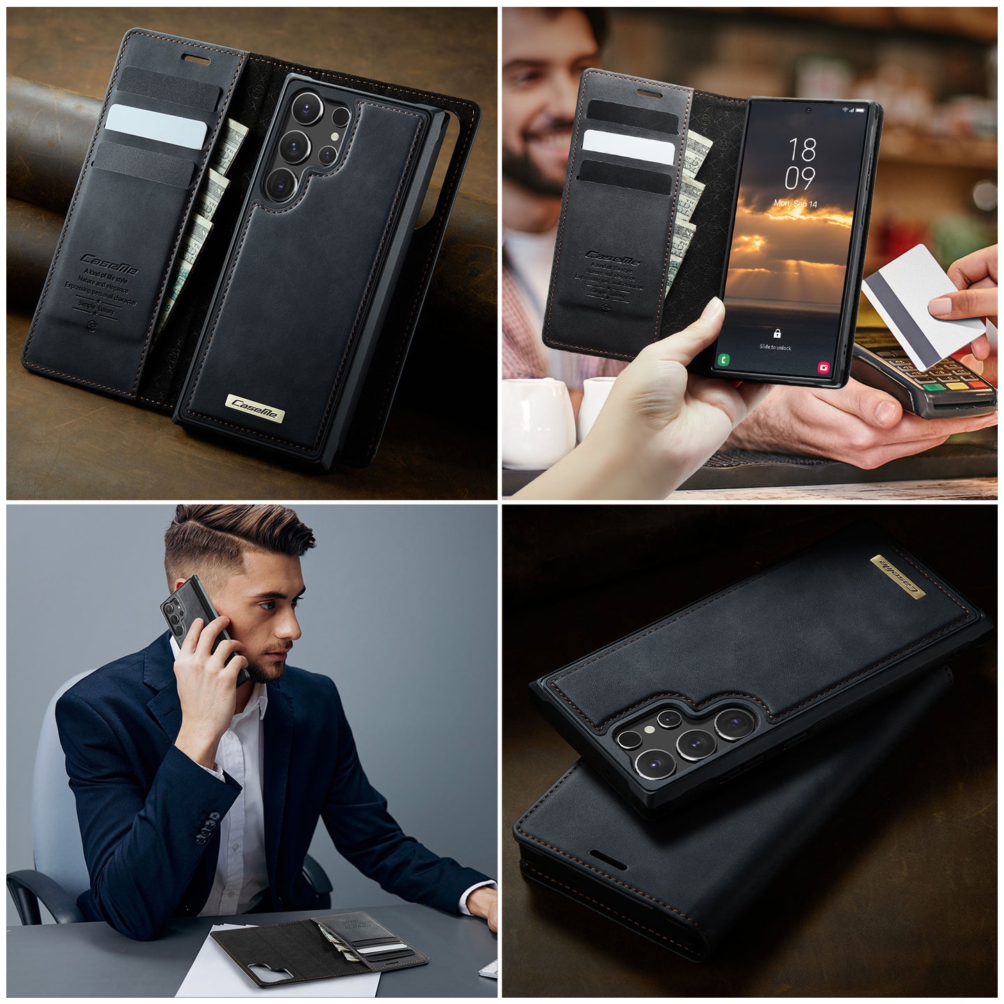 Galaxy S23 Ultra Wallet-Hülle – Kompatibel mit MagSafe mit RFID-Blockierung