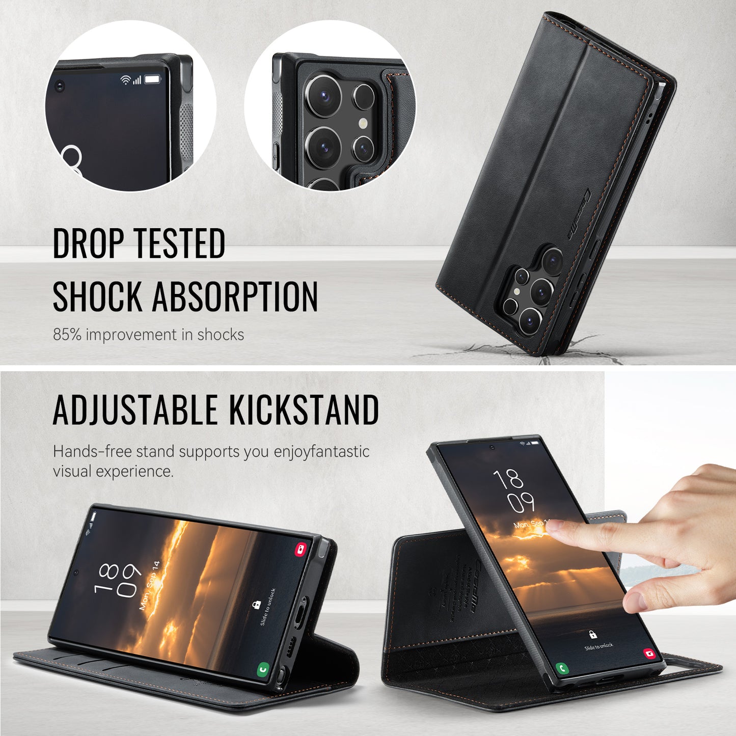 Galaxy S23 Ultra Wallet-Hülle – Kompatibel mit MagSafe mit RFID-Blockierung
