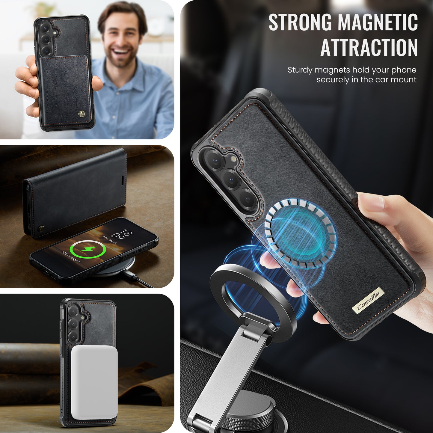 Galaxy S24 FE Wallet-Hülle – Kompatibel mit MagSafe mit RFID-Blockierung