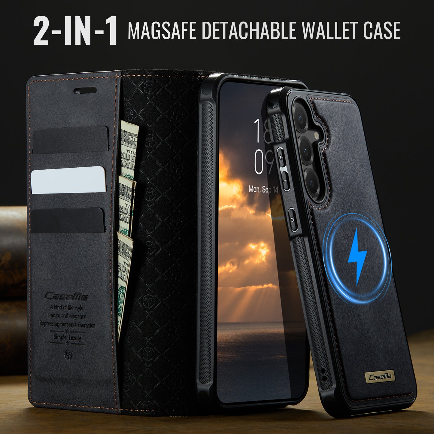 Galaxy S24 FE Wallet-Hülle – Kompatibel mit MagSafe mit RFID-Blockierung