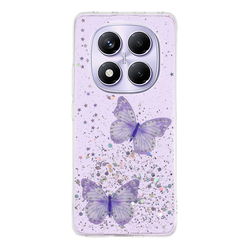 For Xiaomi Redmi Note 14 Pro 5G / Poco X7 5G Case Epoxy PVC Butterfly TPU Aesthetics Phone Cover