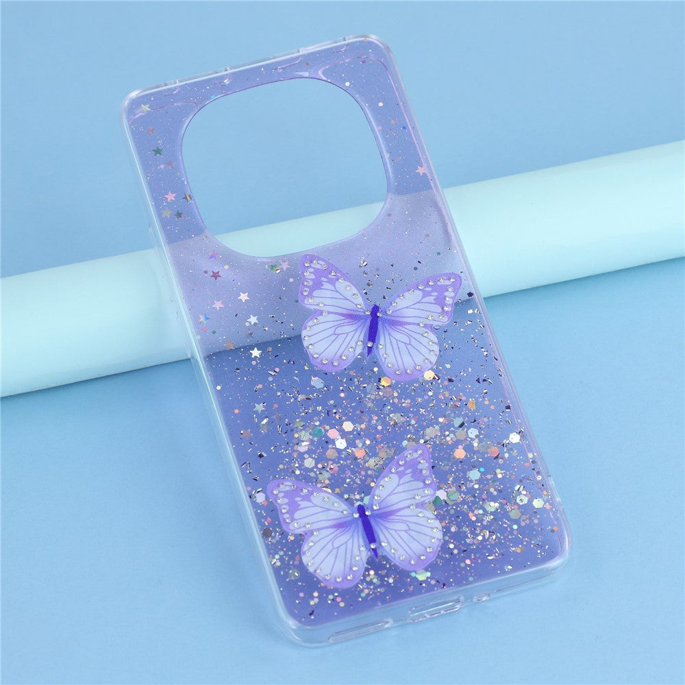 For Xiaomi Redmi Note 14 Pro 5G / Poco X7 5G Case Epoxy PVC Butterfly TPU Aesthetics Phone Cover