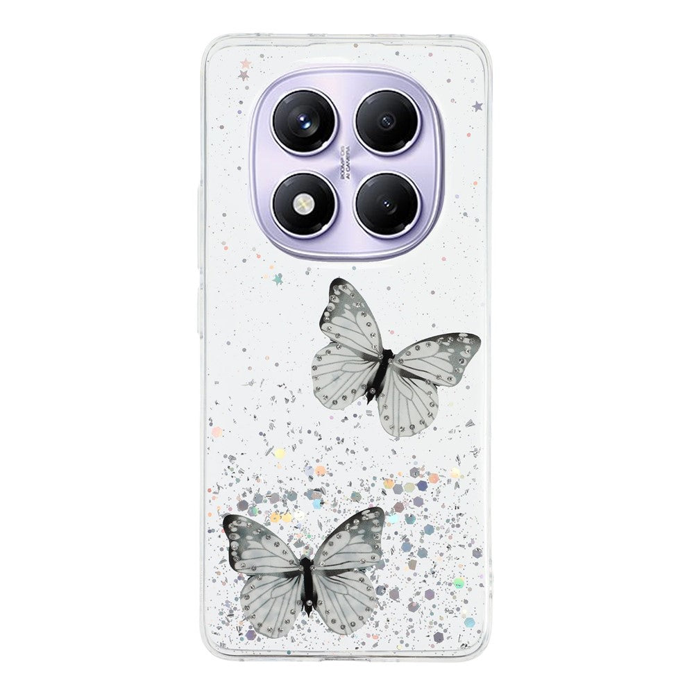 For Xiaomi Redmi Note 14 Pro 5G / Poco X7 5G Case Epoxy PVC Butterfly TPU Aesthetics Phone Cover