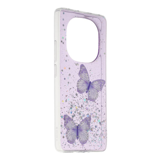 Xiaomi Redmi Note 14 Pro 4G Handyhülle – Epoxid-PVC-Schmetterling TPU-Ästhetische