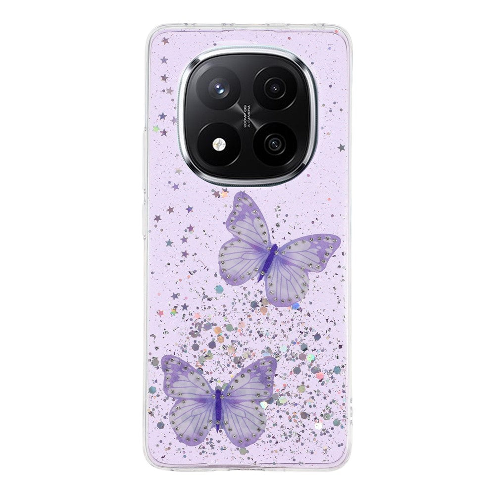 For Xiaomi Redmi Note 14 Pro+ 5G Case Epoxy PVC Butterfly TPU Aesthetics Phone Cover