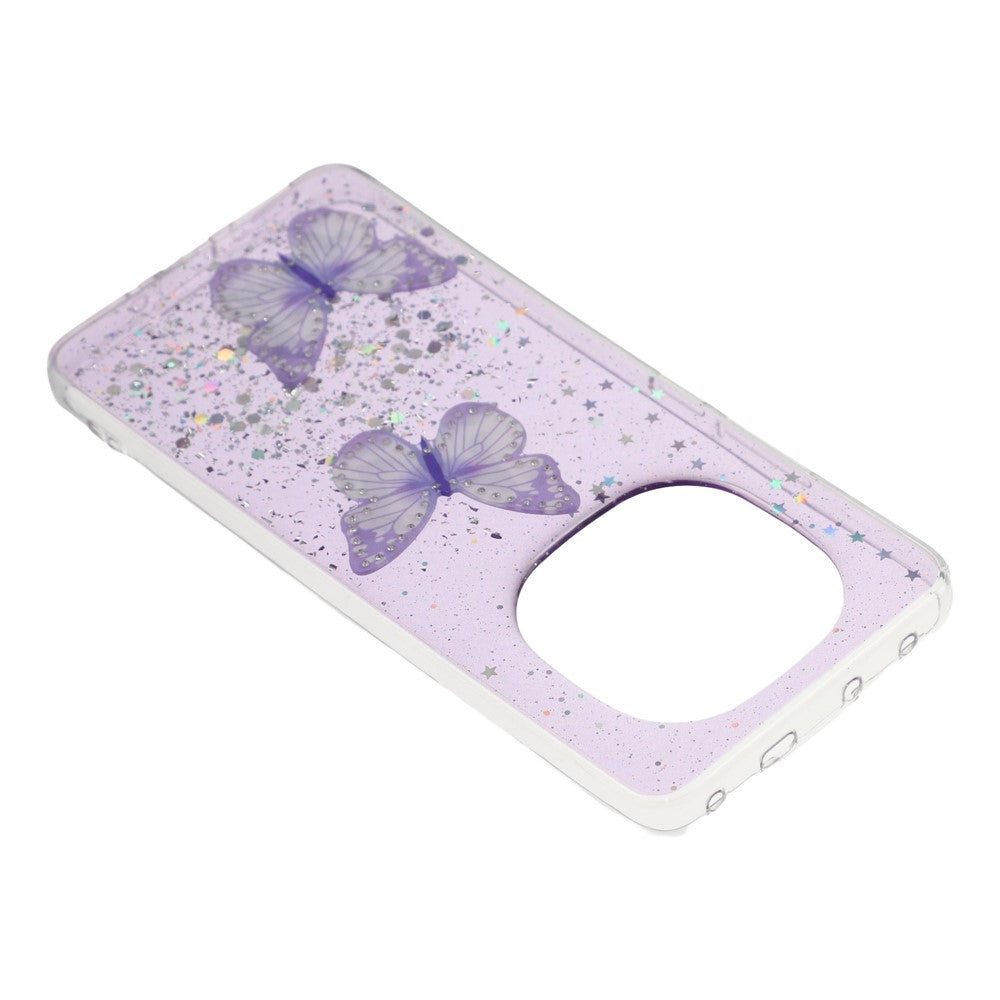 For Xiaomi Redmi Note 14 Pro+ 5G Case Epoxy PVC Butterfly TPU Aesthetics Phone Cover