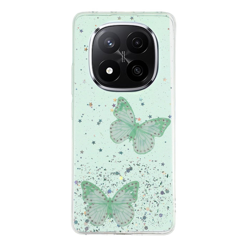 For Xiaomi Redmi Note 14 Pro+ 5G Case Epoxy PVC Butterfly TPU Aesthetics Phone Cover