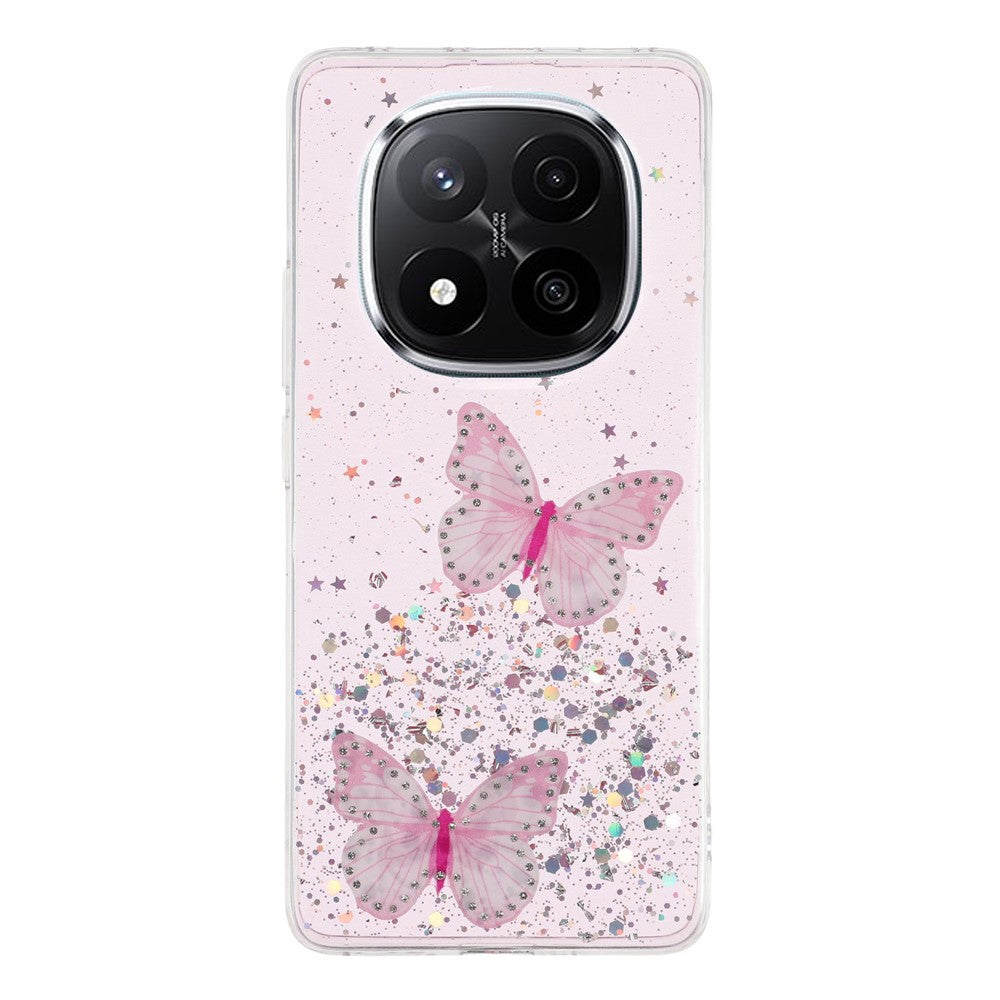 For Xiaomi Redmi Note 14 Pro+ 5G Case Epoxy PVC Butterfly TPU Aesthetics Phone Cover