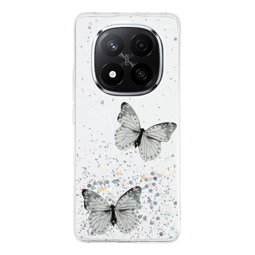 For Xiaomi Redmi Note 14 Pro+ 5G Case Epoxy PVC Butterfly TPU Aesthetics Phone Cover