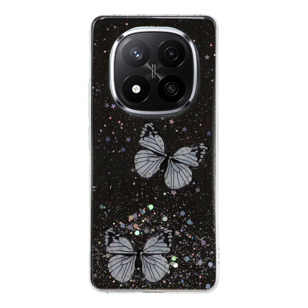 For Xiaomi Redmi Note 14 Pro+ 5G Case Epoxy PVC Butterfly TPU Aesthetics Phone Cover