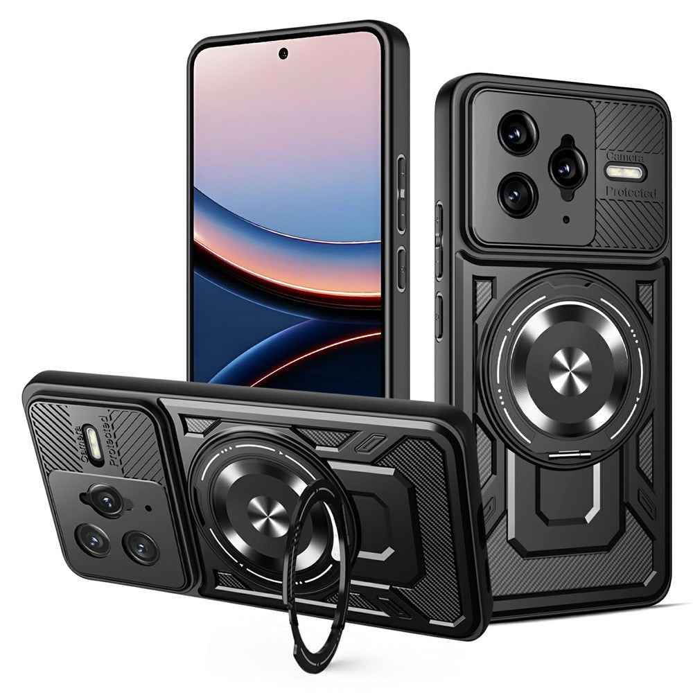 For Xiaomi Poco F7 Ultra 5G  /  Redmi K80 Pro 5G Magnetic Case Rotating Kickstand TPU + PC Phone Cover